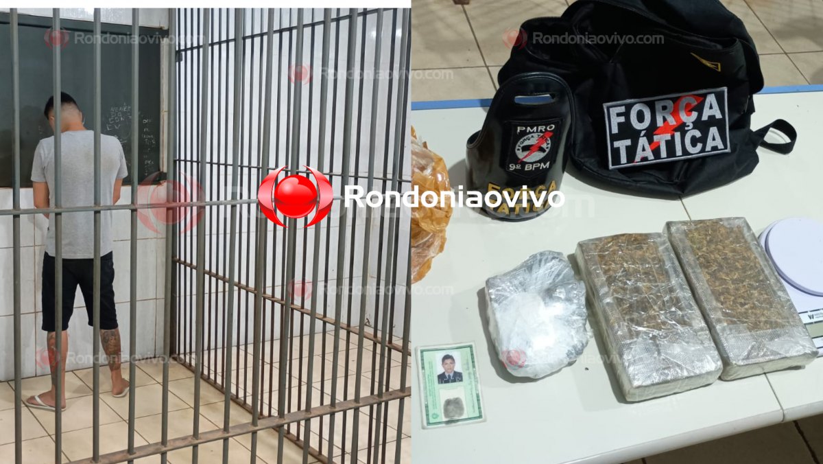 ERA FORAGIDO: Força Tática do 9° BPM prende traficante com mais de dois quilos de drogas