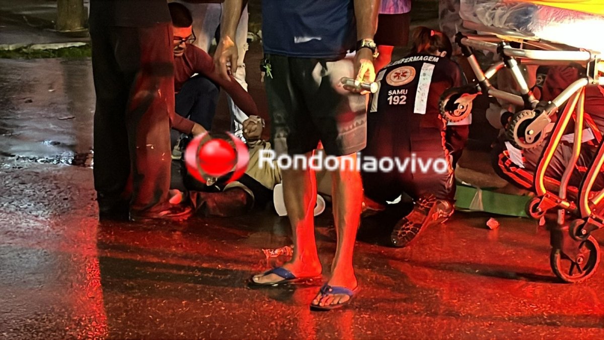 URGENTE: Motociclista sofre duas fraturas em grave acidente no Centro 