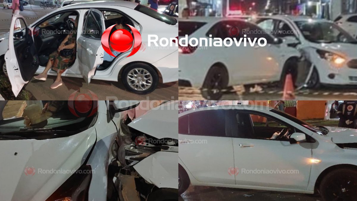 VEJA O VÍDEO: Quatro pessoas ficam feridas após forte batida entre carros 