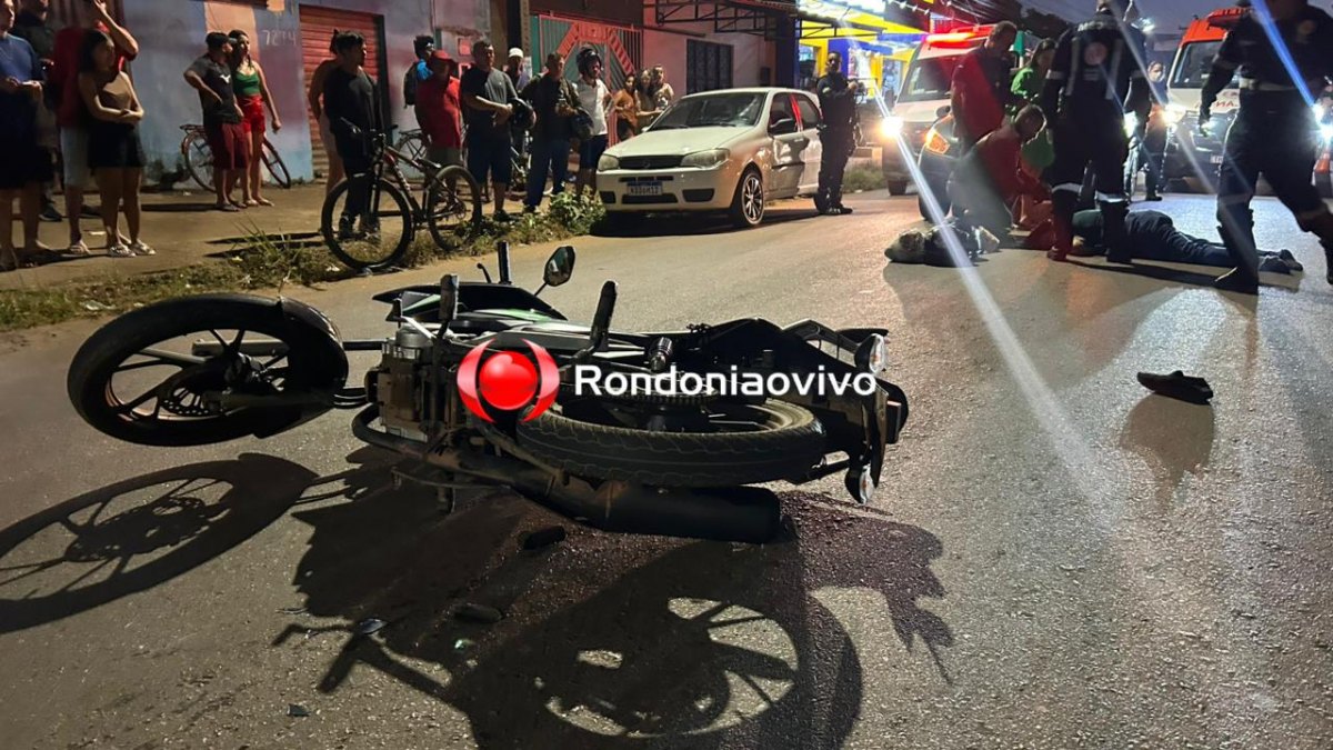 URGENTE: Passageira de moto aplicativo fica inconsciente em grave atropelamento