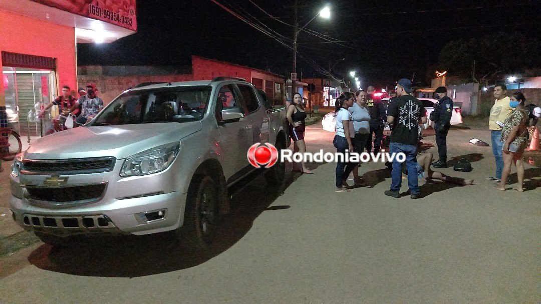 VÍDEO: Motociclista sofre grave fratura exposta em acidente com caminhonete