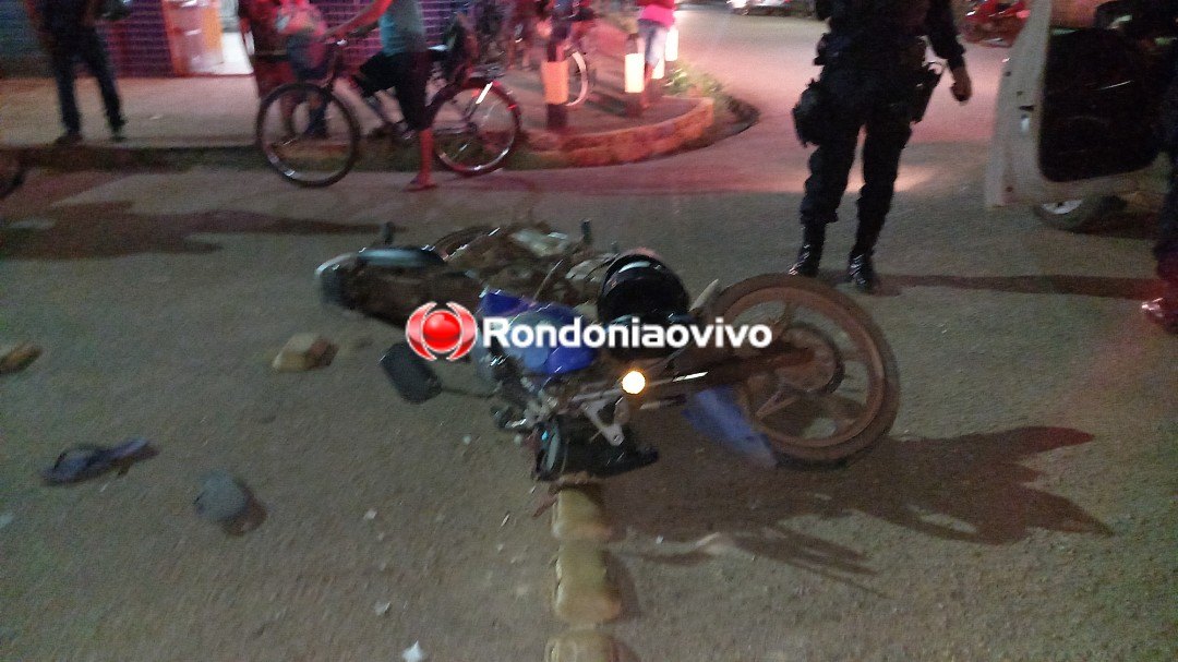 VÍDEO: Motociclista sofre grave fratura exposta em acidente com caminhonete