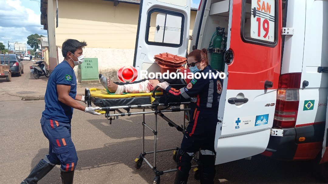 VEJA O VÍDEO: Idoso sofre fratura exposta após acidente na zona Sul