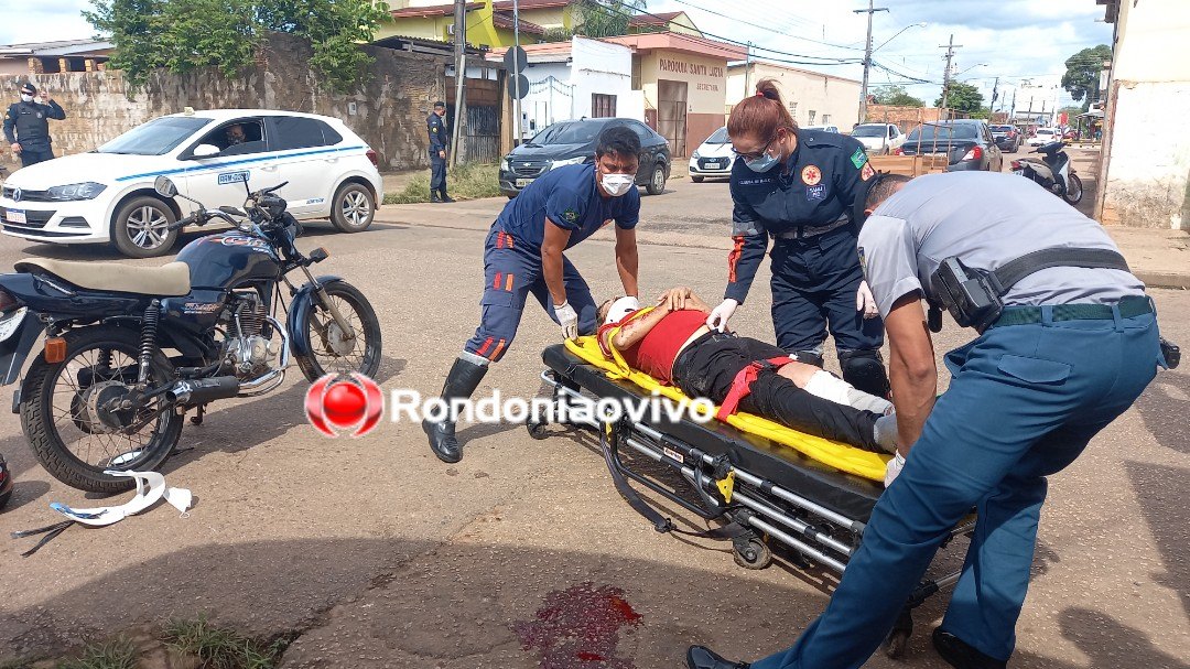 VEJA O VÍDEO: Idoso sofre fratura exposta após acidente na zona Sul