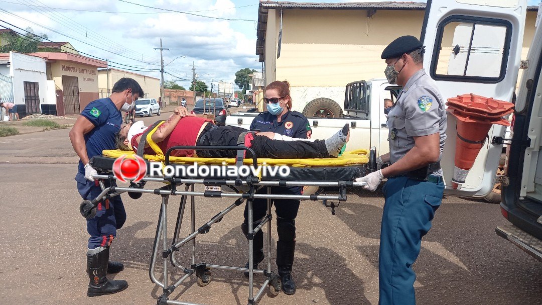 VEJA O VÍDEO: Idoso sofre fratura exposta após acidente na zona Sul