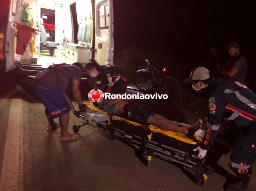 EMBRIAGUEZ: Homem fica em estado gravíssimo em atropelamento na BR-364