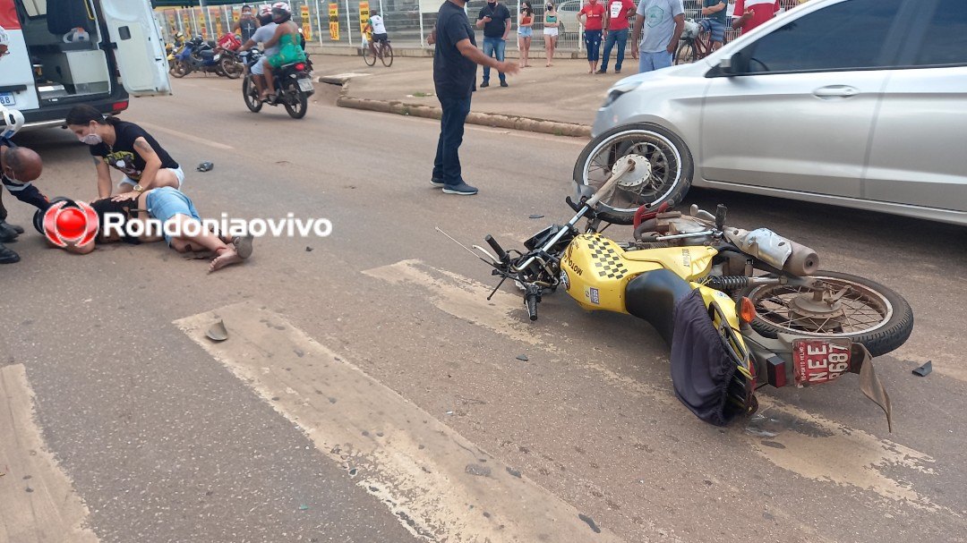VÍDEO: Mototaxista fica em estado grave após colisão com S10