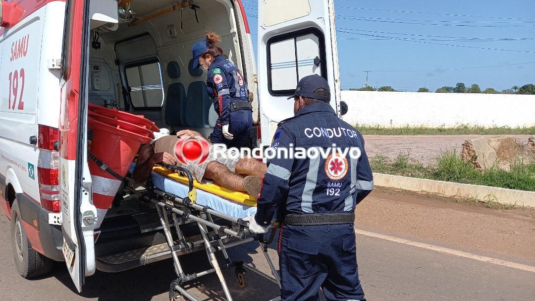 ASSISTA O VÍDEO: Idoso de 73 anos fica lesionado após capotamento na BR-364