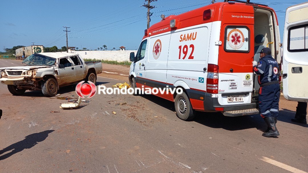 ASSISTA O VÍDEO: Idoso de 73 anos fica lesionado após capotamento na BR-364