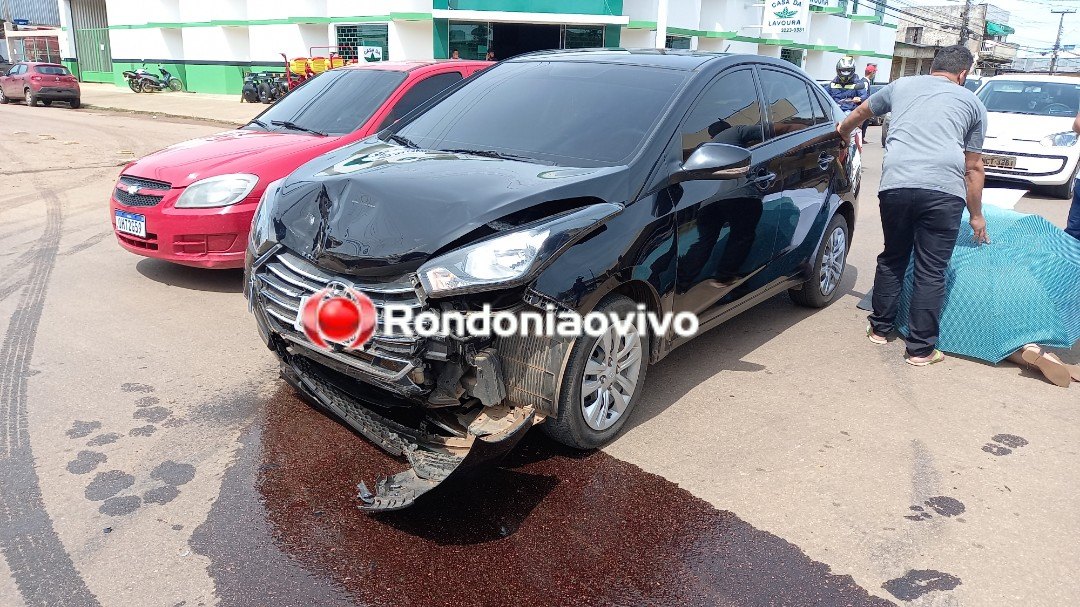 VÍDEO: Colisão entre automóveis deixa mulher lesionada
