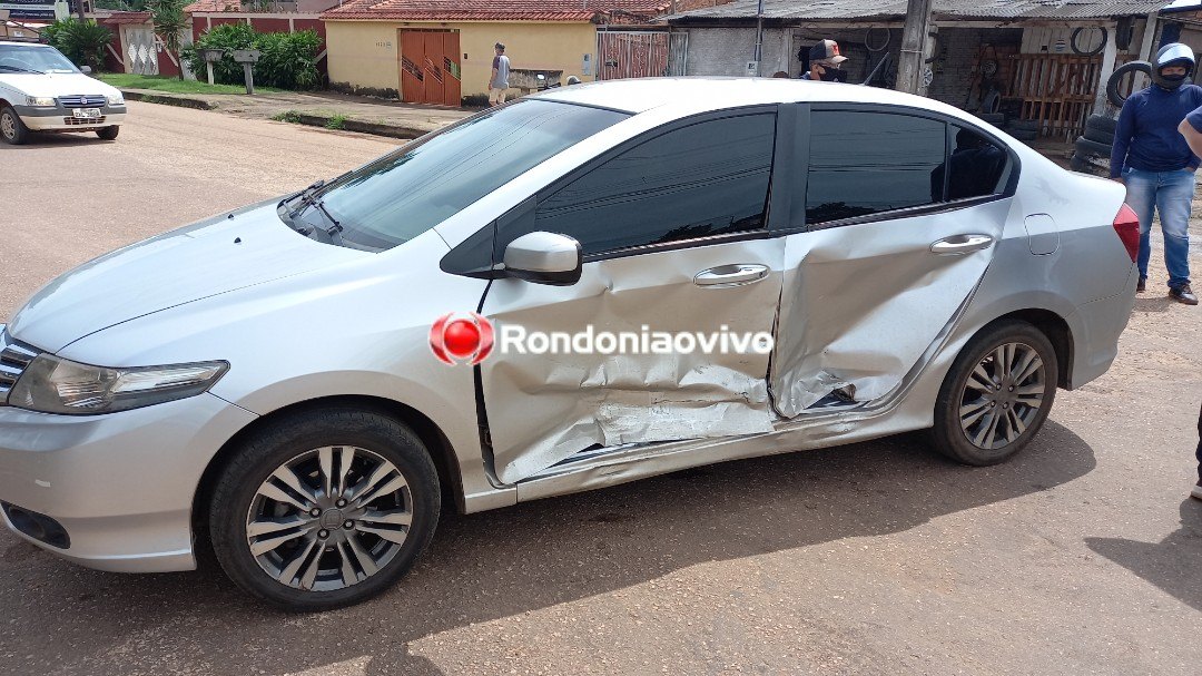 VÍDEO: Colisão entre automóveis deixa mulher lesionada