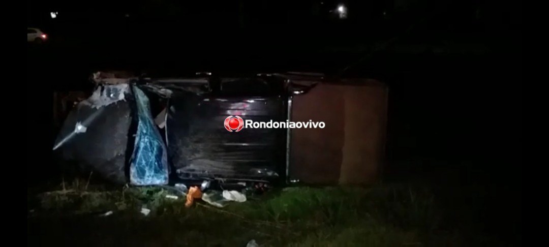 GRAVE: Caminhonete ocupada por família que voltava de culto evangélico capota na BR-364