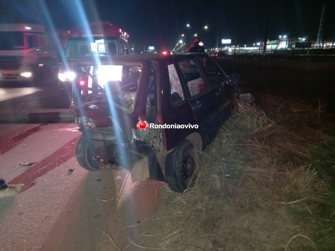 VÍDEO: Gravíssimo acidente entre carros na BR-364 deixa casal ferido