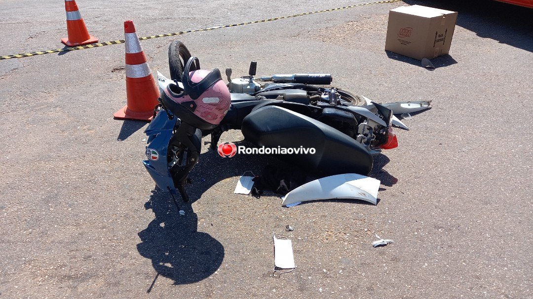 INTUBADO: Motociclista fica inconsciente após grave acidente na 7 de Setembro