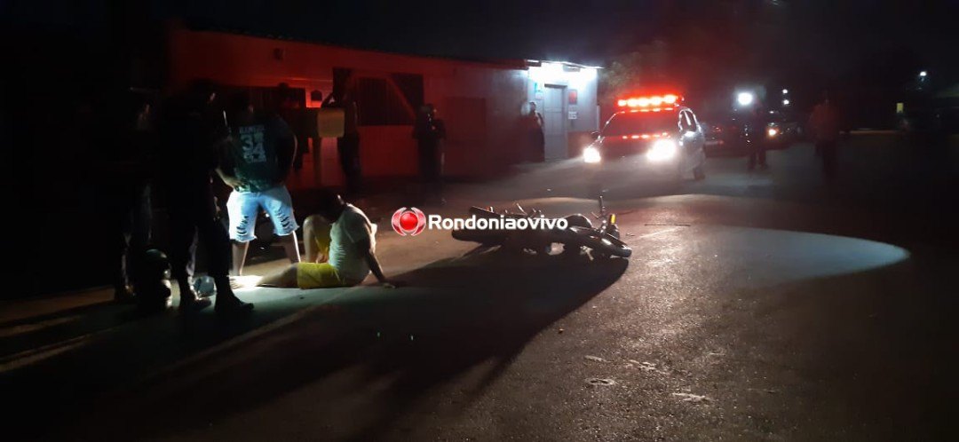 ACIDENTE: Três pessoas ficam feridas após colisão entre motocicletas em cruzamento