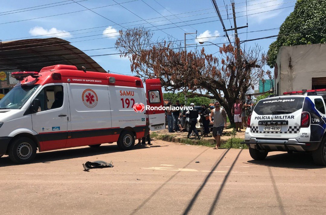 ESTADO GRAVE: Motocicleta com casal é arrastada por carro em acidente