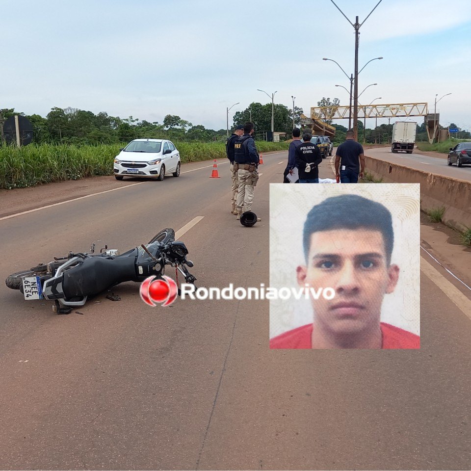 VÍDEO: Motociclista de 24 anos morre após bater em mureta e poste na BR-364