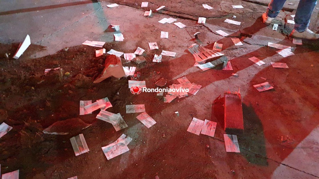 DESTRUIÇÃO: Motorista de caminhonete causa grave acidente durante fuga em Porto Velho