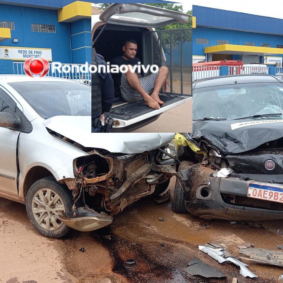 VÍDEO: Criminoso é recebido a tiros durante assalto e bate carro ao tentar fugir