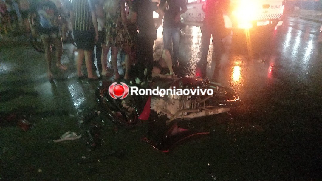 URGENTE: Motociclista morre após acidente e mulher fica em estado grave