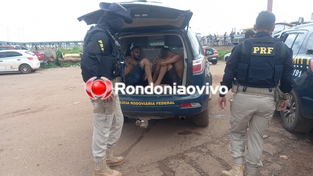 ASSISTA: Quadrilha foge da polícia e carro cai dentro do rio Madeira