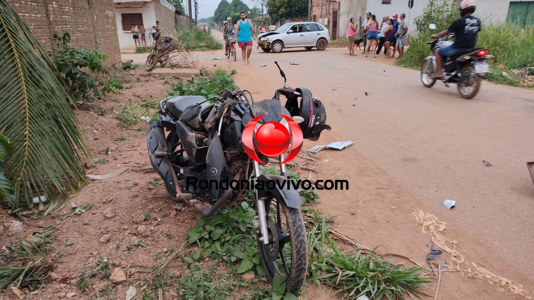 VÍDEO: Motociclista sofre grave fratura exposta após acidente