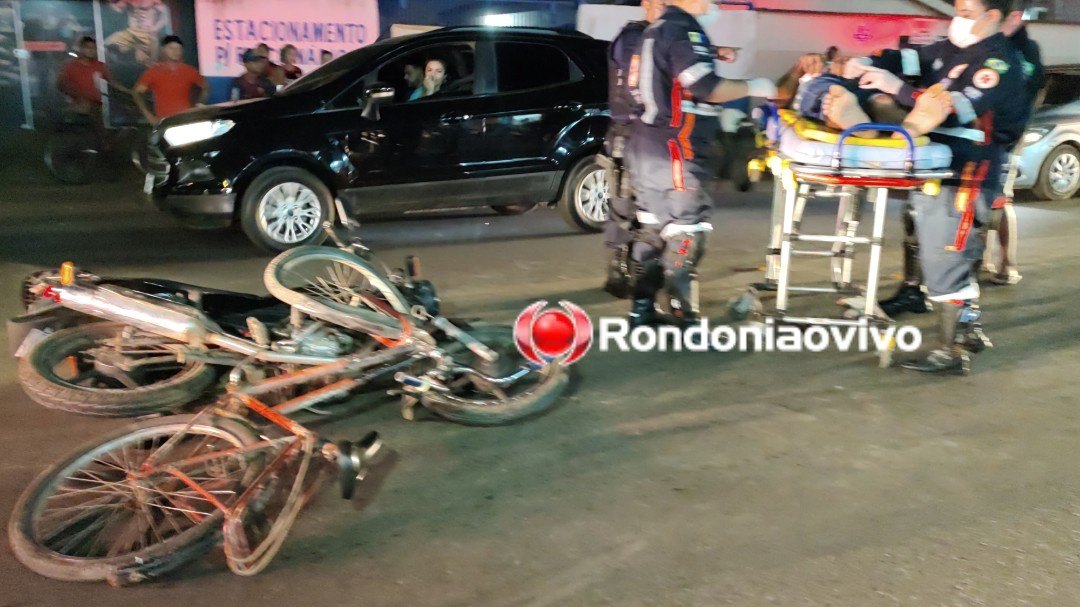 VEJA VÍDEO: Idoso fica  desacordado após grave atropelamento