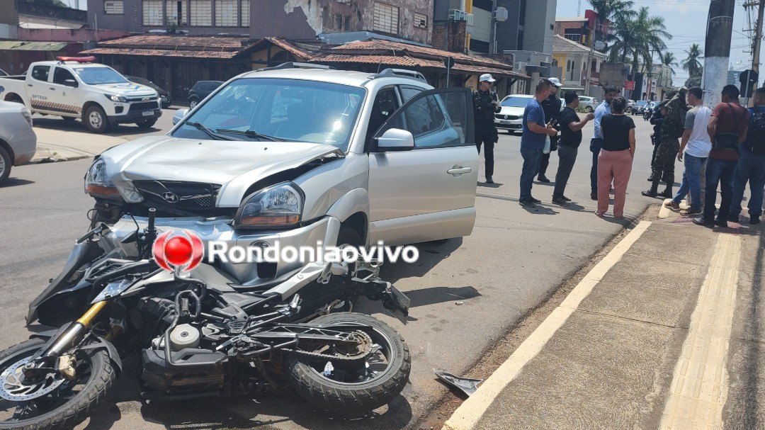 VÍDEO: Mulher em moto BMW é arrastada por carro no Centro