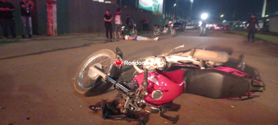 ULTRAPASSAGEM: Três pessoas ficam lesionadas após batida frontal entre motos