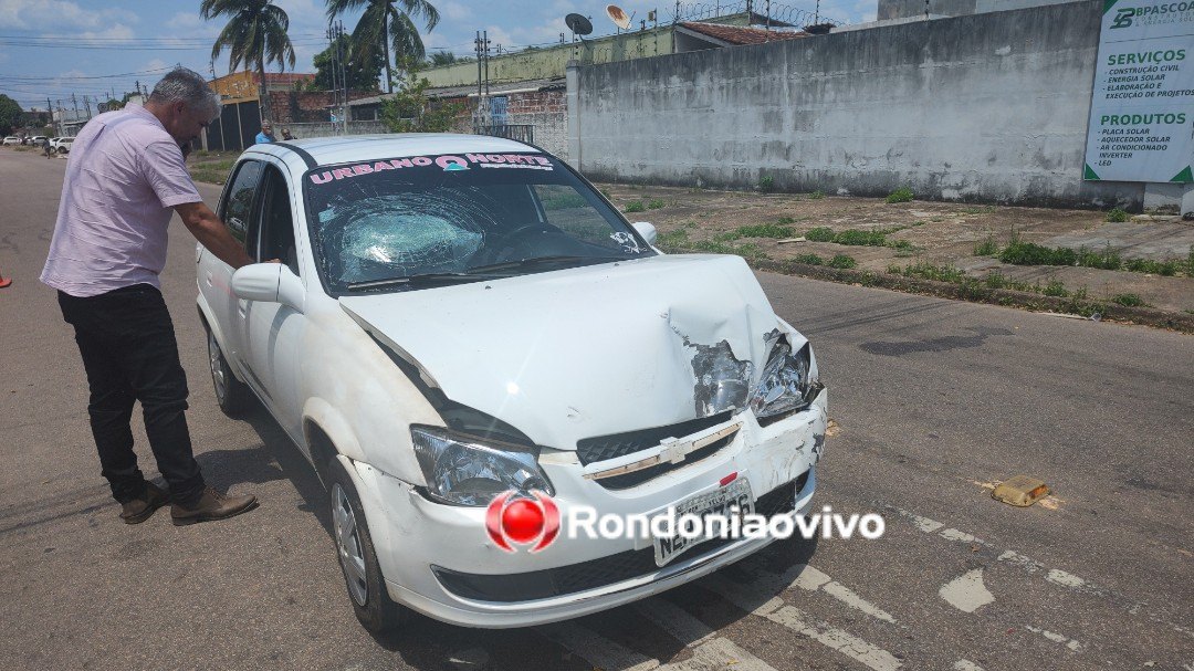 IMPRESSIONANTE: Carro fica pendurado em outro após grave colisão