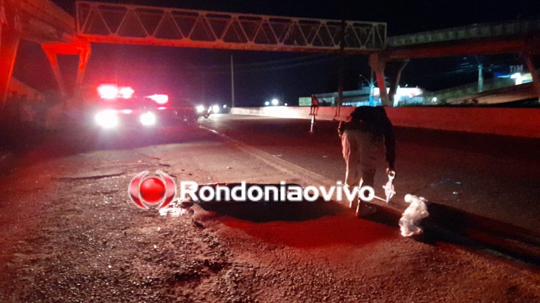 TRÁGICO: Idoso morre atropelado por carro na BR-364 e outro fica em estado grave 