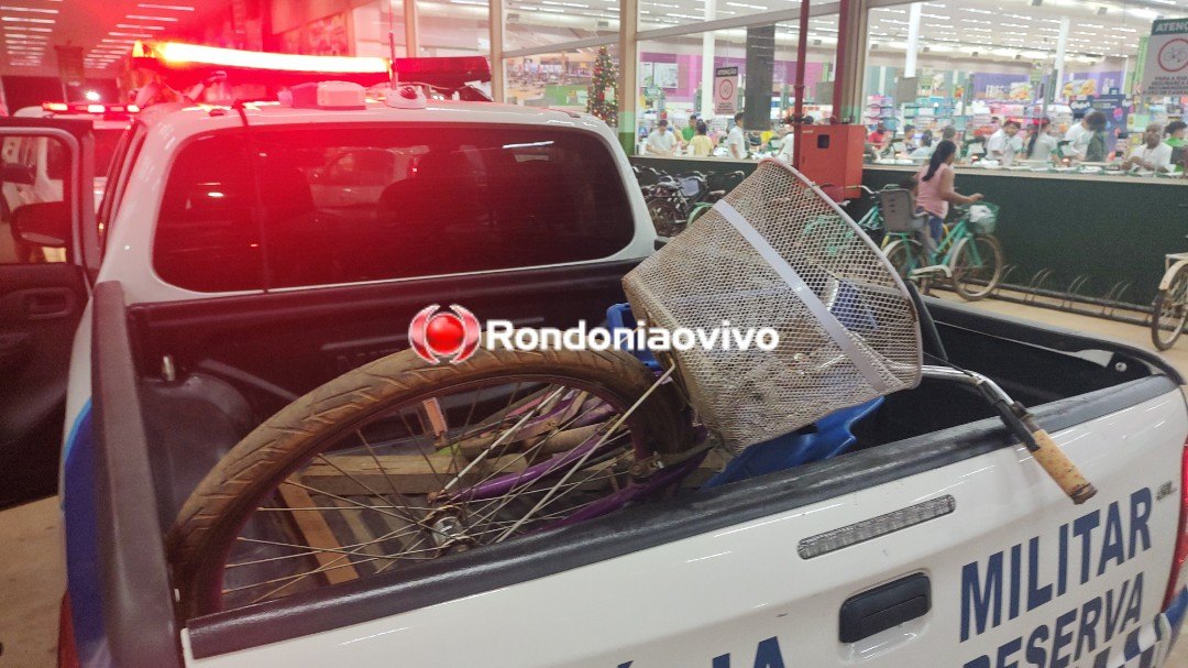 NA HORA: Adolescentes são detidos furtando bicicleta no supermercado Irmãos Gonçalves