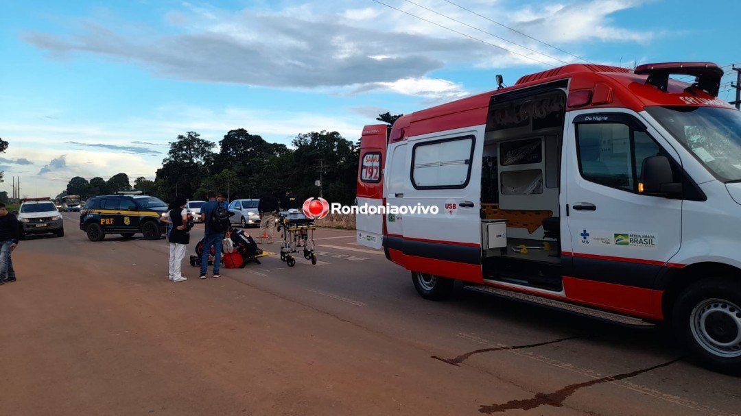 NA FAIXA: Funcionário do Hospital de Amor sofre acidente ao sair do trabalho na BR-364