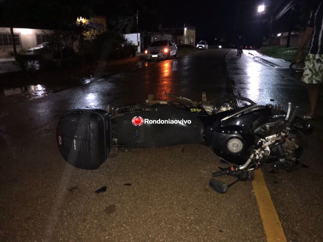 BATIDA ENTRE MOTOS: Enfermeira e mais duas pessoas ficam gravemente feridas em colisão frontal 