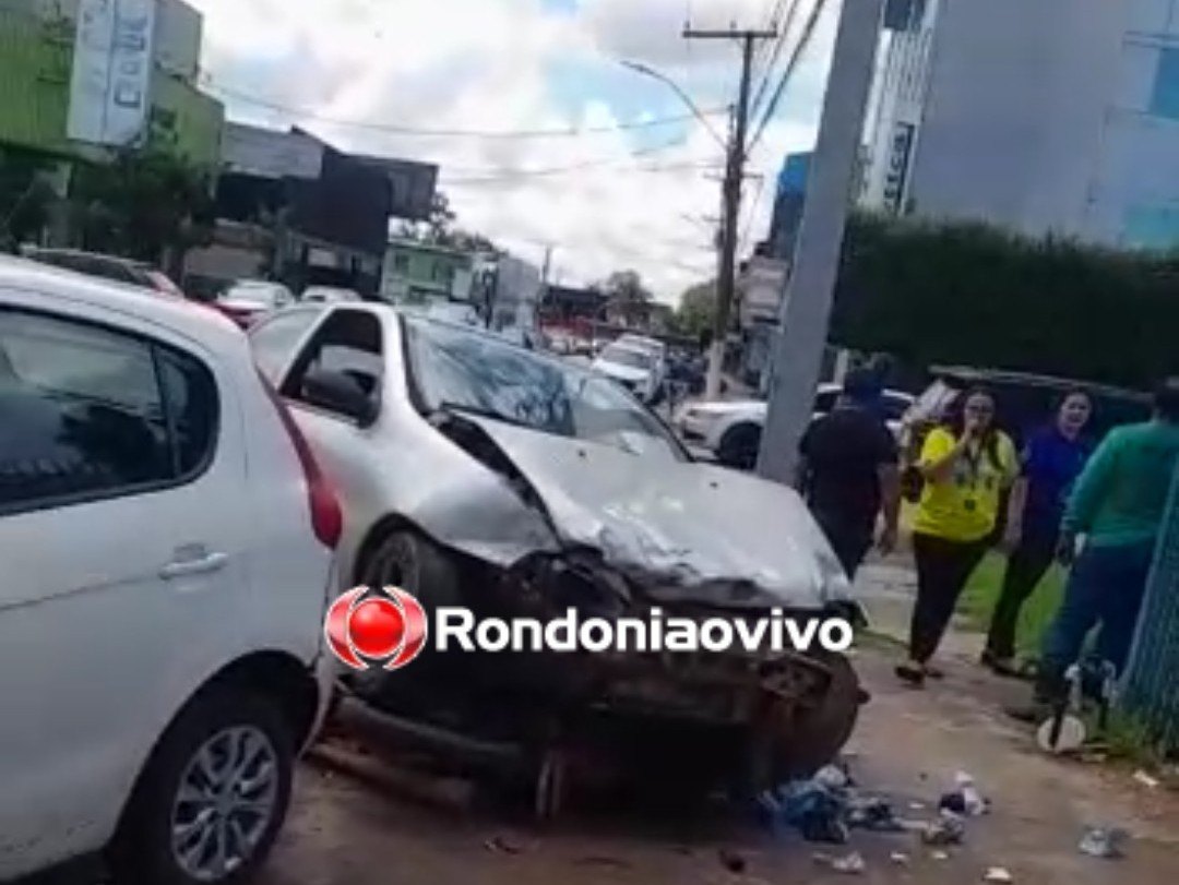 FRATURA EXPOSTA: Motociclista fica em estado grave após acidente envolvendo quatro veículos