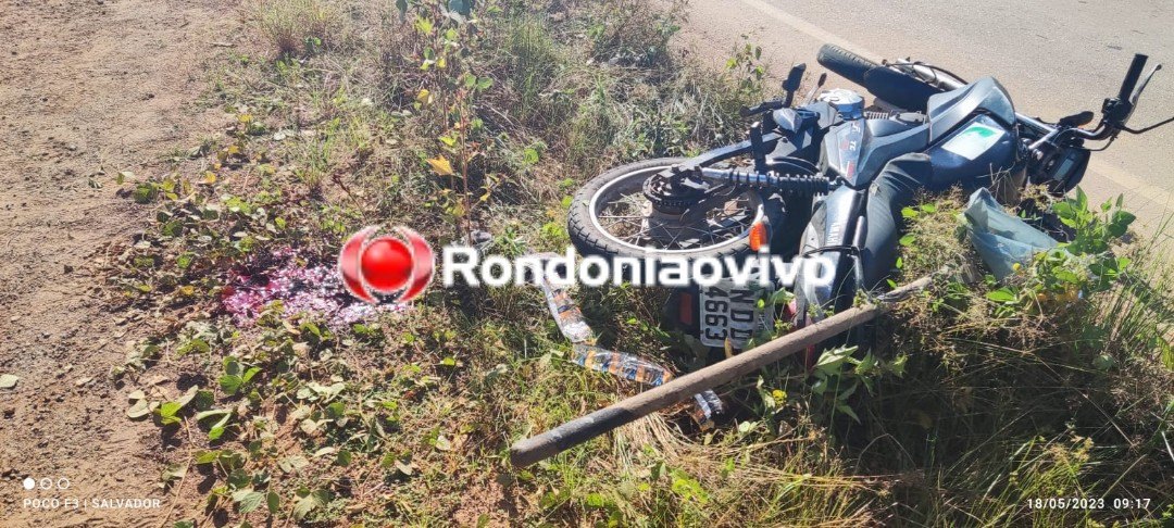 URGENTE: Motociclista fica com perna dilacerada após colisão frontal