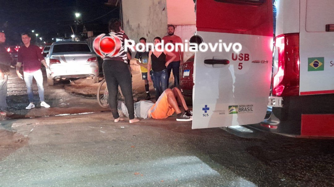 SE MANDOU: Idoso fica lesionado em acidente e motorista de carro foge sem prestar socorro 