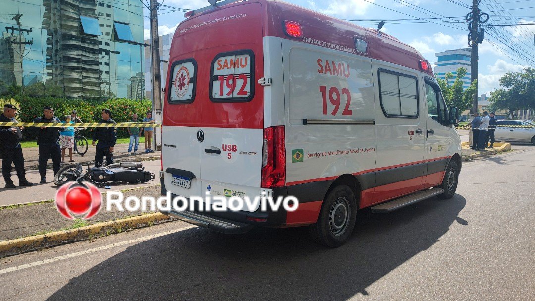 SAINDO DO CPA: Apenado é derrubado de motocicleta na bala em frente ao MPT