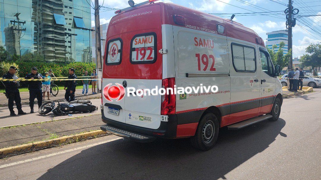 SAINDO DO CPA: Apenado é derrubado de motocicleta na bala em frente ao MPT
