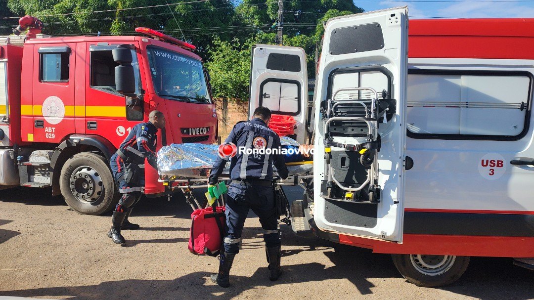 RESGATADO: Trabalhador que ficou preso em máquina é retirado pelos Bombeiros