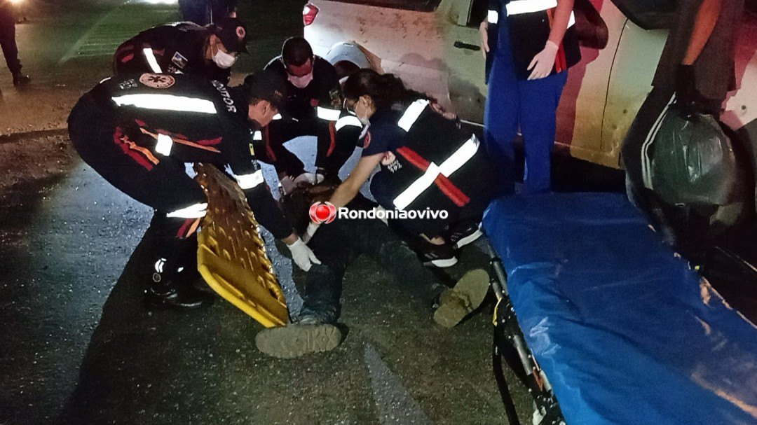LESÃO NA CABEÇA: Pedestre fica em estado grave após ser atropelado na BR-364
