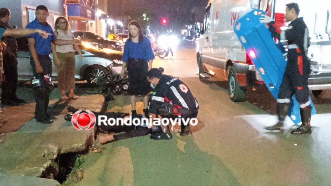 NA RIO DE JANEIRO: Motociclista é atropelado por carro e jogado contra outro em acidente na capital