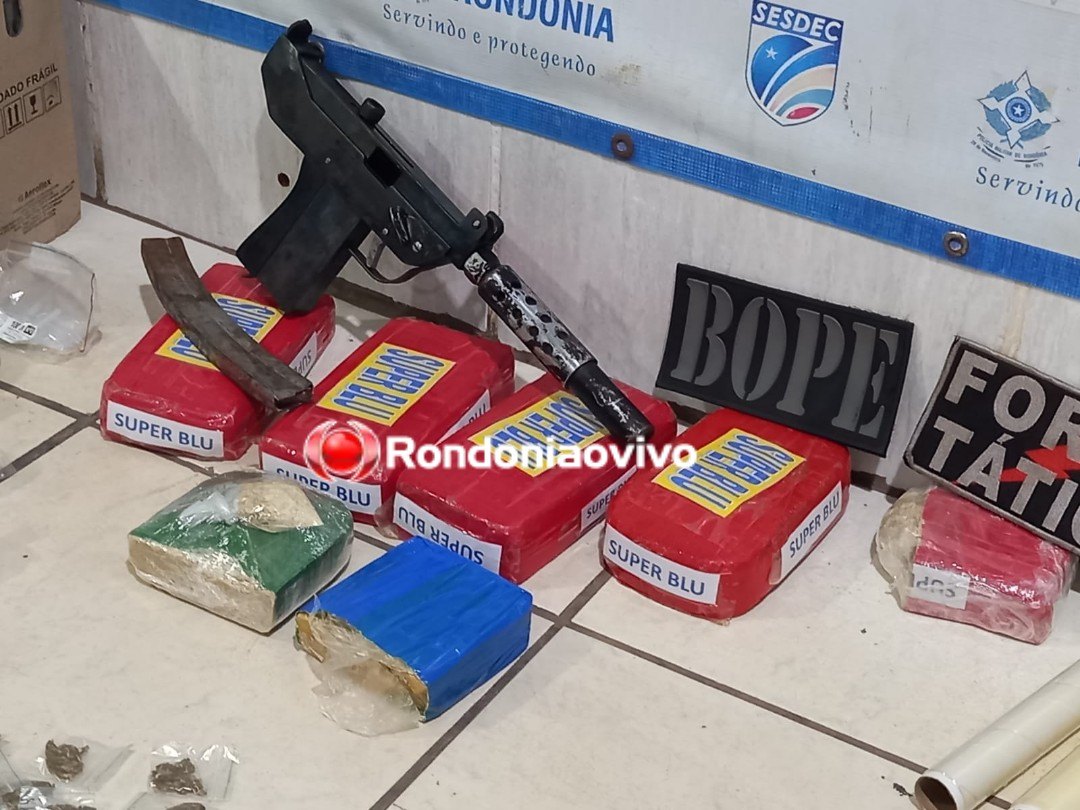 VARREDURA: Operação Sufocare flagra casal com metralhadora e sete quilos de drogas no Orgulho 