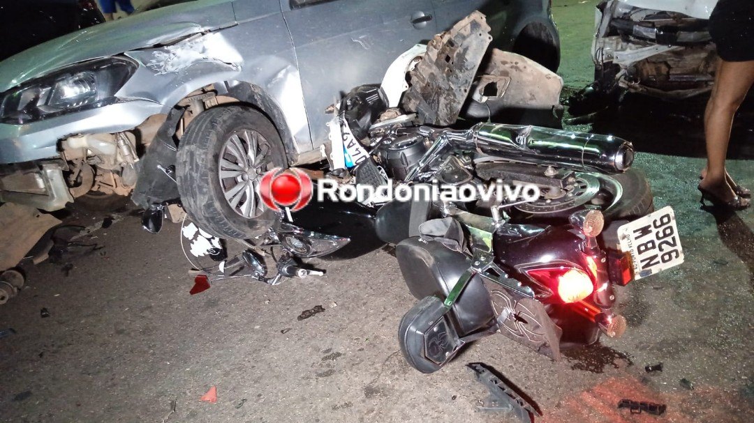 GRAVE: Piloto de moto de 950 cilindradas se envolve em acidente entre quatro veículos 