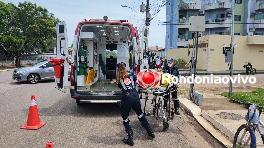 NA LAURO SODRÉ: Mototaxista fica ferido após colisão contra carro Honda City 