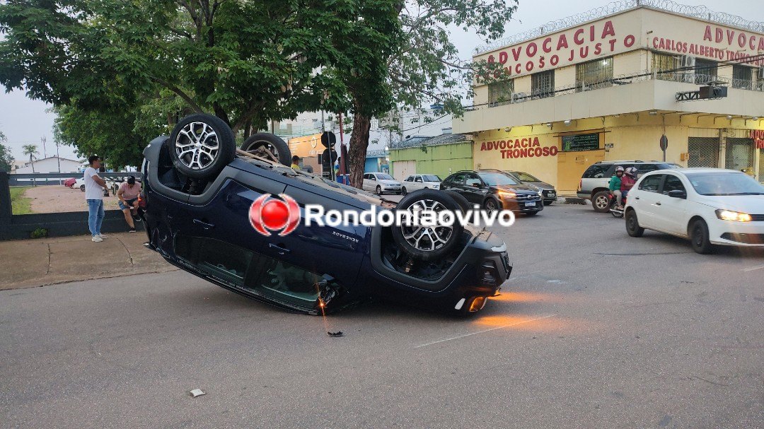 VEJA O MOMENTO: Vídeo mostra capotamento de Jeep na região Central de Porto Velho 