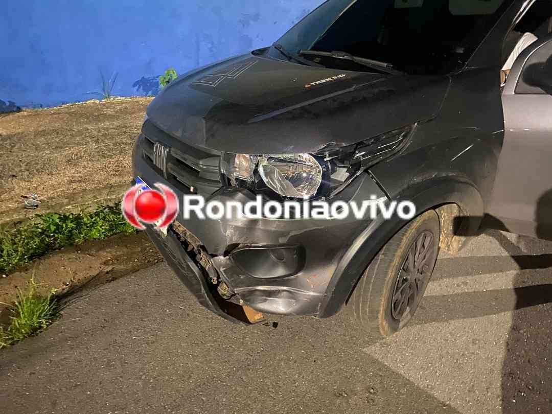 ACIDENTE: Policial militar se envolve em colisão de moto com carro na capital 