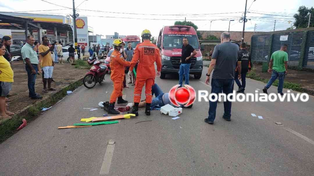 NO IGARAPÉ: Motorista de HB20 avança preferencial e causa grave acidente com casal e motoboy 