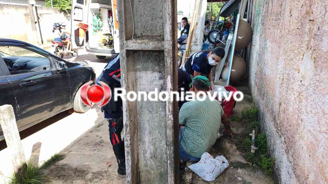 DESAVENÇA: Idoso é atacado durante briga com facão e tijolada