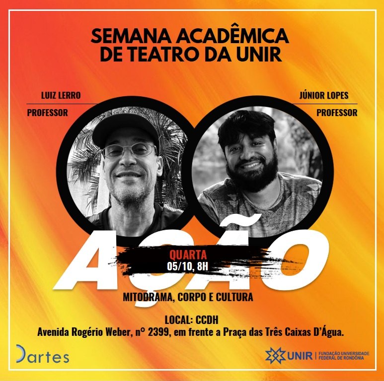 DARTES: Departamento de Artes da Unir promove Semana Acadêmica de Teatro